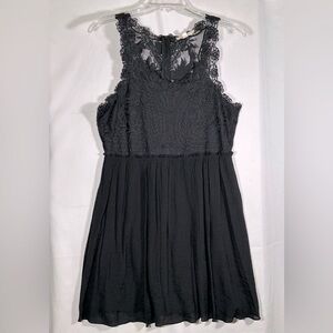 Rebellion Black Lace Dress Formal Elegant Little Black Dress Women's Size Medium